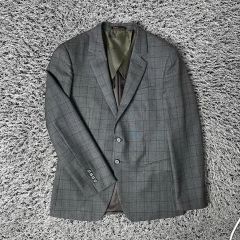 美品 タリアトーレ テーラードジャケット 2XL チェック千鳥 グレー