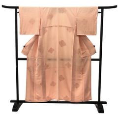 小紋/美品/正絹/オレンジ/適応身長150～156㎝/12889 - メルカリ