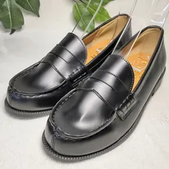 【良品】HARUTA/ハルタ/コインローファー/合皮/ブラック/黒/23.0cm