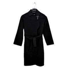 [Meito] Hermes Cashmere Coat, Black, Size 32, 22AW2H0128DA, Women's Apparel Clothing