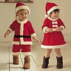 キッズ コスチューム サンタコス クリスマス コスプレ 衣装 帽子付き サンタ服 赤ちゃん 可愛い 冬 仮装 70 80 90 100 110 120 130 140 150 160 M0504-P860-1