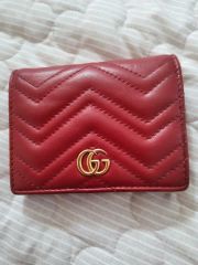 値段交渉可⭐️GUCCI GGマーモント 長財布 レッド - メルカリ