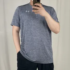 UNDER ARMOUR アンダーアーマー グレー ぼかし 機能性 半袖Tシャツ XXL 250501