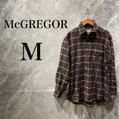 McGregor メンズ L 茶系チェック フランネルシャツ 美品