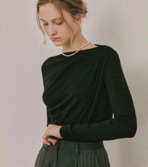 エトレトウキョウ アシンメトリーカットロングTシャツ ブラック - メルカリ