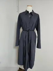 COSシャーリングロングシャツワンピース