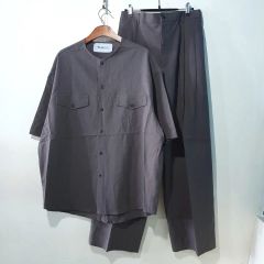 D171 美品 417 ダブルスーツ 上下 灰茶 ストレッチ 洗える ゆったり