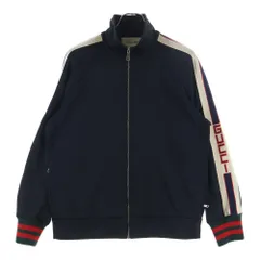 GUCCI (グッチ) サイドライン スタンドカラー ジップアップ テクニカルジャージ トラックジャケット ブラック 474634 X5T39のサムネイル