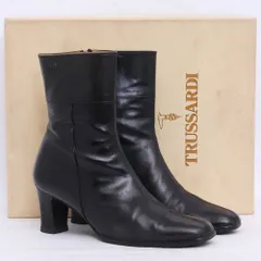 TRUSSARDI サイドジップブーツ サイズ22.5 ブラック TR-1328のサムネイル