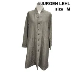 ◇ ヨーガンレール JURGEN LEHL シャツジャケット ロングシャツ 長袖 羽織り トップス グレージュ リネン100％ M 9号 レディース Z6C469のサムネイル