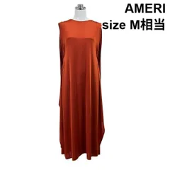 □ アメリ AMERI ワンピース ロング丈 ノースリーブ プリーツ オレンジ 表記無し M 9号 レディース S6E017