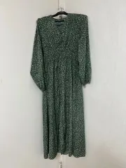 ロング フラワー Vネック ONE PIECE