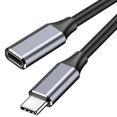 [2026新バージョン USB Type-C 延長ケーブル] USB C 3.2 延長ケーブル PD100Ｗ急速充電 10Gbpsデータ転送 4K@60Hz対応 タイプc オス-メス 双方向転送 スマホ/タブレット/パソコン/iPhone17/Gal ...