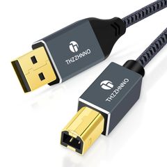 Thzzhnno プリンターケーブル USBケーブル 1M、USB A to B プリンターケーブル タイプAオス-タイプBオス USB 2.0ケーブル480Mbps高速転送 金メッキコネクタ Canon、ピアノキーボード、DAC、複合機、エプソン、 ...