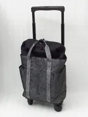 SWANY スワニー キャリーバッグ ユベーロIII ペイズリー柄 ブラック D-576 美品 / T2キャスター 4輪ストッパー付のサムネイル