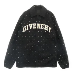 GIVENCHY (ジバンシィ) ストーンビーズ装飾ロゴ刺繍ジップアップジャケット BM013814G1 ブラックのサムネイル