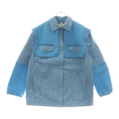 FENDI (フェンディ) ×Sarah Coleman FF ズッカ柄 デニムジャケット スカート セットアップ レディース ライトブルー FLF647 AFM2のサムネイル