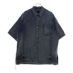 sacai デニム 半袖 ジャケット シャツ ブラック メンズ - メルカリ