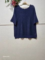 ネイビー ニット