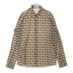 HERMES (エルメス) H LOGO CHECK SHIRTS 総柄Hロゴ 長袖シャツ オレンジのサムネイル