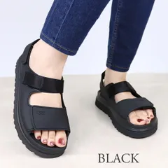 アグ UGG 靴 シューズ サンダル キッズサンダル レディースサンダル ジュニアサンダル モールドサンダル バックストラップ EVA 軽量 アジャスタブル 厚底 GOLDEN GLOW 1152813K BLACK