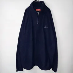 90s　カッパ　ハーフジップ　フリース　プルオーバー　アノラック　刺繍　裏起毛
