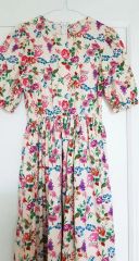 itimi フランス製 ヴィンテージ 花柄 パフスリーブ ミニ ワンピース