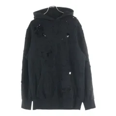 1017 ALYX 9SM (アリクス) MULTI LIGHTERCAP LASER CUT HOODIEダメージ加工フーディー パーカー ブラックのサムネイル