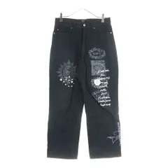 HUF (ハフ) ×The Smashing Pumpkins ザ・スマッシング パンプキンズ グラフィティアート プリント チノパンツ ブラックのサムネイル