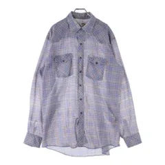 Wrangler (ラングラー) 70s VINTAGE ヴィンテージチェック柄長袖シャツ ブルー調