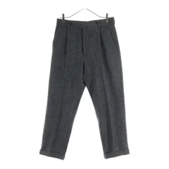 WACKO MARIA (ワコマリア) Lanificio Luigi Zanieri PLEATED TROUSERS ヘリンボーン プリーツトラウザー スラックス ブラックのサムネイル