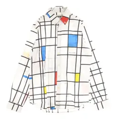 Palace Skateboards (パレススケートボーズ) 19SS Mondo Shirt モンドリアン 総柄 ボタンダウン 長袖シャツ ホワイトのサムネイル