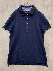 TOMMY HILFIGER トミーヒルフィガー クラシックフィット ロゴ刺繍 ポロシャツ sizeL/ネイビー ■◆ メンズ