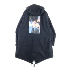 FRED PERRY (フレッドペリー) ×RAF SIMONS UNLINED PARKA ラフシモンズ パッチワーク フィッシュテール モッズパーカー コート ブラック SJ1874のサムネイル