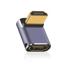 Poyiccot HDMI L字 アダプタ 8K HDMI変換アダプター、48Gbps下向キ HDMI オス メス HDMI延長アダプタ8K 60Hz / 4K 120Hz HDR対応 1個入り