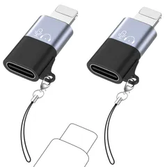 【2個セット】MoKo DJI Mic Mini用 Type C ライトニング 変換アダプタ 15W充電 DJI Mic3/2/miniレシーバー/ワイヤレスマイク専用 音声録音 タイプCからライトニング変換 イヤホンアダプター オーディオ/音楽再生 ...