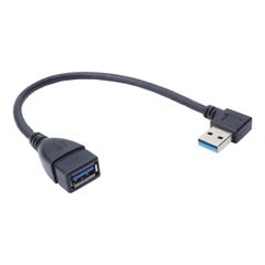 prendre USB 3.0 延長ケーブル L型 変換 上向き 下向き 右向き 左向き L字型 約18cm Type-A オス メス タイプA 変換コネクタ 角度 90度 直角 （右向き） PR-UA018-M