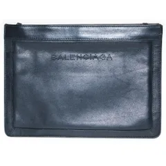 BALENCIAGA (バレンシアガ) ネイビー ポシェット レザー ショルダーバッグ ブラック 339937のサムネイル