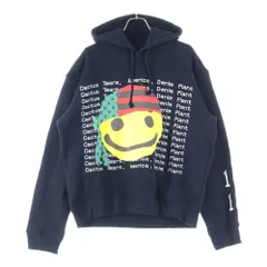 DENIM TEARS (デニムティアーズ) 24AW ×CPFM SMILEY HOODIE カクタスプラントフリーマーケット スマイリー プリント プルオーバーフーディー パーカー スウェット ブラック