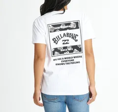 2026春夏 新品【BILLABONG/ビラボン】【BOY FIT】 SQUARE BOY FIT TEE Tシャツ WHT レディース BG01C201