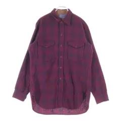 PENDLETON (ペンドルトン) 50S VINTAGE WOOL L/S OMBRE CHECK SHIRT ヴィンテージ ウール オンブレチェック 長袖シャツ レッド/ブラックのサムネイル