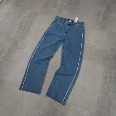 ヴィンテージ スリット デザインテープ デニム パンツ