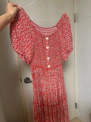 未使用級✨Rouje ロングワンピース gabin 花柄 36 神崎恵 Red - メルカリ