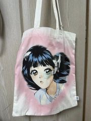 伊藤潤二 富江 描き下ろし キャンバス トートバッグ ビッグ ジャンボ 