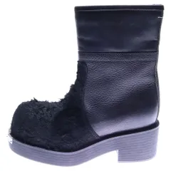 MM6 Maison Margiela (エムエムシックスメゾンマルジェラ) Biker Ankle Boots バイカーアンクルブーツ レザー スウェード ブラックのサムネイル