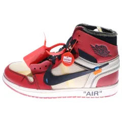 NIKE (ナイキ) ×OFF-WHITE THE 10 AIR JORDAN 1 CHICAGO AA3834-101 オフホワイト ザテン エアジョーダンシカゴ ハイカットスニーカー US9/27.0cm ホワイト/レッドのサムネイル