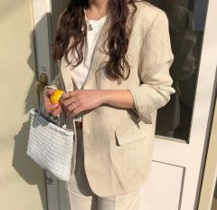 Max Mara リネン54% ベルト付 サファリジャケット 38 M 春夏秋 - メルカリ
