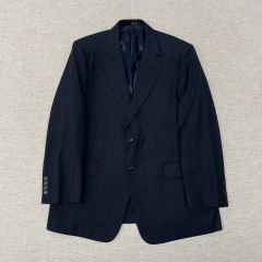 美品 ダンヒル[2XL カシミヤ混]テーラードジャケット グリーンネイビー 