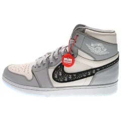 NIKE (ナイキ) ×DIOR AIR JORDAN 1 HIGH OG ディオール エアジョーダン1 ハイカットスニーカー ホワイト/グレー US10.5/28.5cm CN8607-002のサムネイル