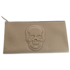 lucien pellat-finet (ルシアンペラフィネ) Skull Clutch レザー スカルクラッチバッグ ハンドバッグ セカンドバッグ ベージュのサムネイル